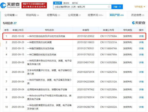 作業(yè)幫申請作文自動批改專利 六維評分技術引領教育軟件新變革